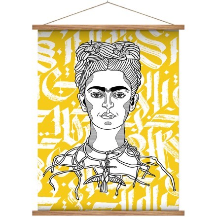 Abstract gothic calligraphy of Frida Kahlo (2)