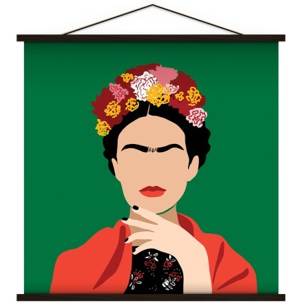 Floral-minimal Frida Kahlo