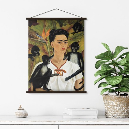 Frida's Portrait with Monkeys Μαγνητικός Πίνακας
