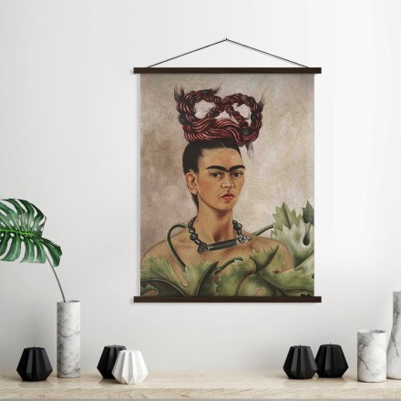 Frida kahlo self portrait with a red braid