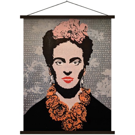 Frida Kahlo with flowers