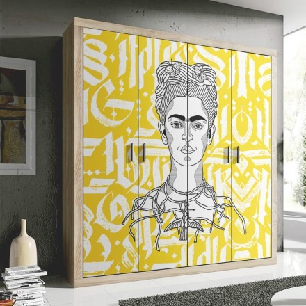Abstract lineart of Frida Kahlo