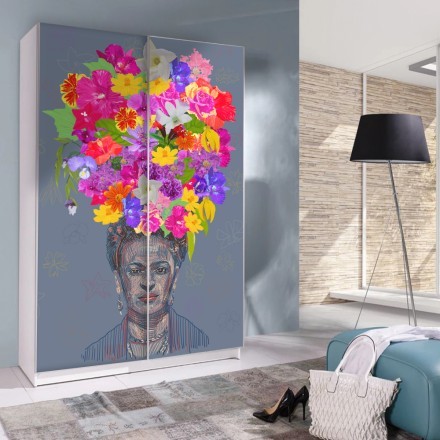 Floral Πορτρέτο της Frida Kahlo