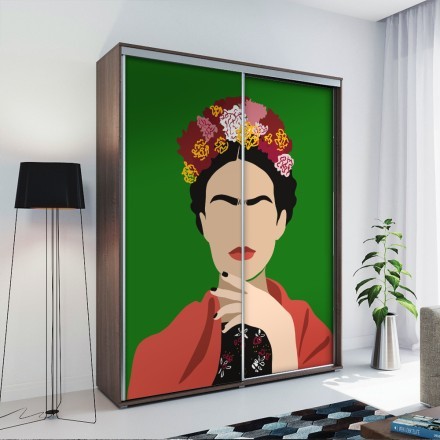 Frida Kahlo vector illustration minimalism