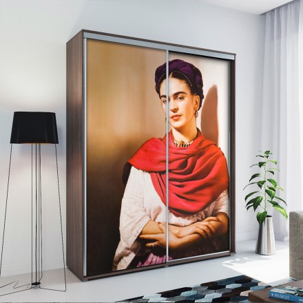 Frida Κahlo Wearing Big Red Scarf