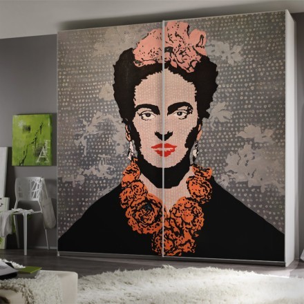 Frida Kahlo portrait Αυτοκόλλητο Ντουλάπας