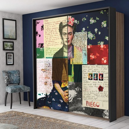 Frida Kahlo letters Αυτοκόλλητο Ντουλάπας