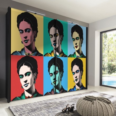 Frida Kahlo Pop Art Αυτοκόλλητο Ντουλάπας