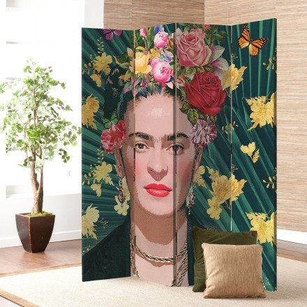 Frida Kahlo with Yellow flowers Παραβάν