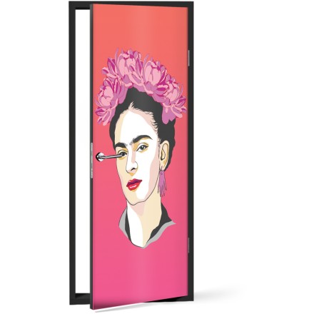 Self-portrait painting Αυτοκόλλητο Πόρτας