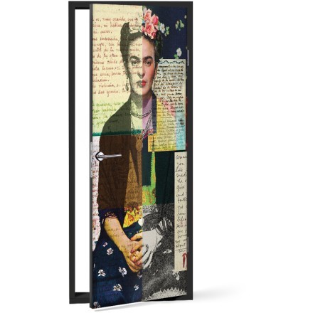 Frida Κahlo Vintage Αυτοκόλλητο Πόρτας