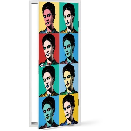 Frida Kahlo colorful levels Αυτοκόλλητο Πόρτας