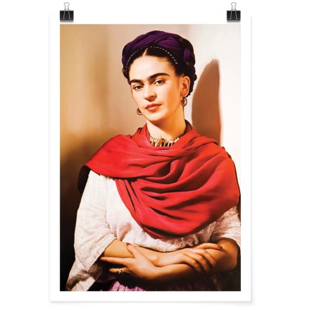 Frida kahlo with a red scarf Πόστερ