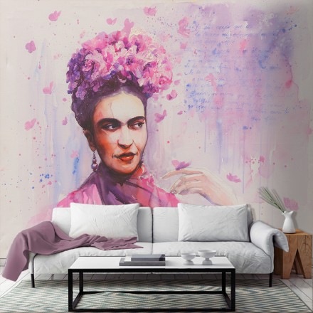 Frida Kahlo with roses on her hair Ταπετσαρία Τοίχου