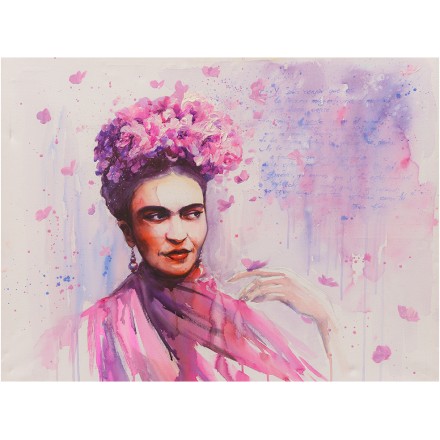 Frida Kahlo with roses on her hair