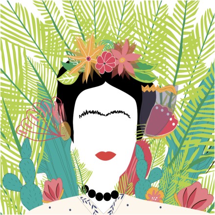 Exotic Portrait of Frida Kahlo