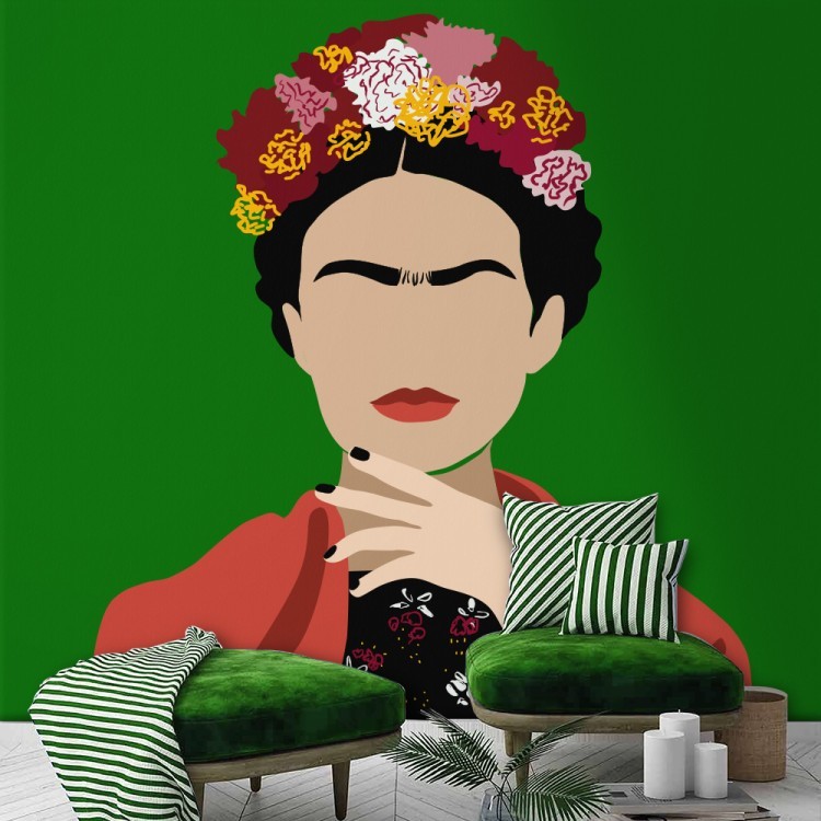 Ταπετσαρία Τοίχου Frida Kahlo vector illustration minimalism