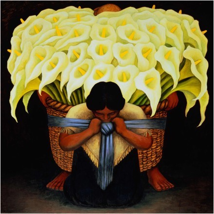 The Flower Vendor by Diego Rivera