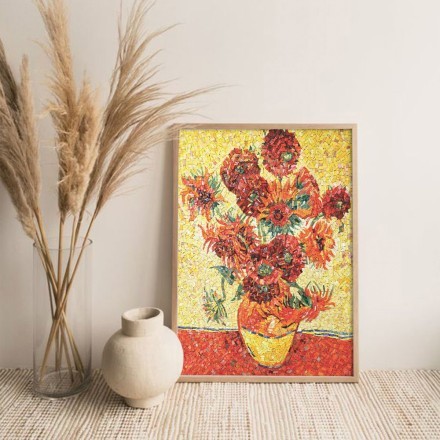 Colorful sunflowers Πίνακας σε Καμβά