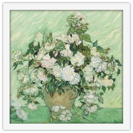 Still Life: Vase with Pink Roses Oil on canvas