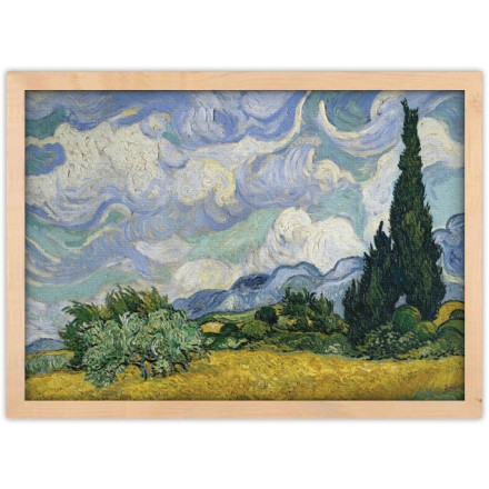 Wheat Field with Cypresses, 1889