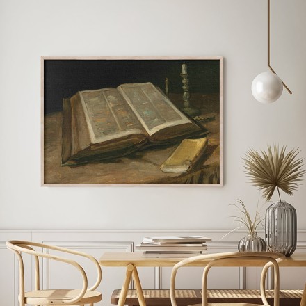 Still Life with Open Bible (1) Πίνακας σε Καμβά