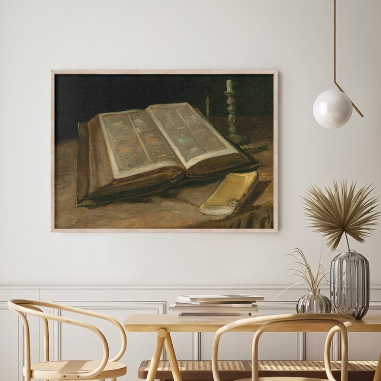 Πίνακας σε Καμβά Still Life with Open Bible