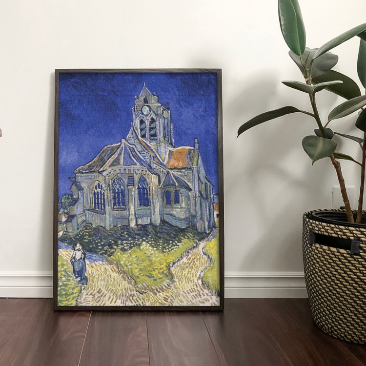 Πίνακας σε Καμβά The Church at Auvers, 1890