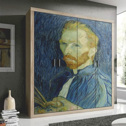 Van Gogh self-portrait Αυτοκόλλητο Ντουλάπας