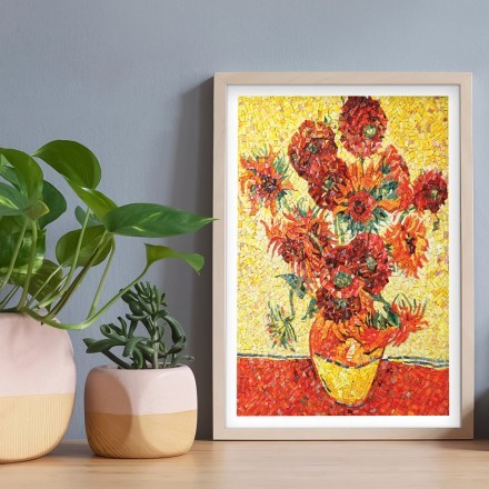Colorful sunflowers Oil on canvas