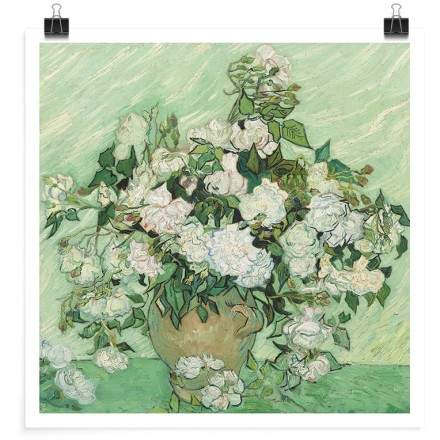 Vase with Pink Roses Πόστερ