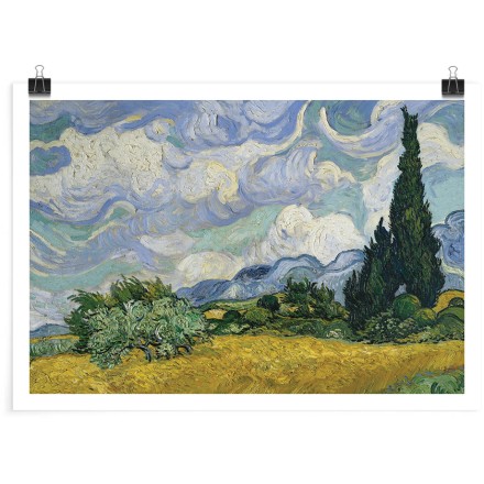 Πεδίο Σιταριού με Κυπαρίσσια, 1889 Πόστερ