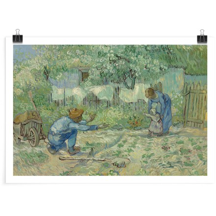 First Steps, after Millet oil on canvas Πόστερ