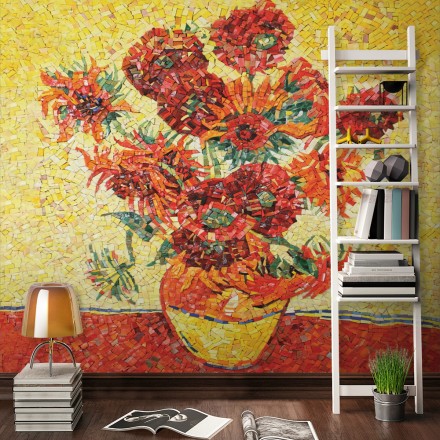 Colorful sunflowers (1) Ταπετσαρία Τοίχου