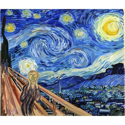 The Scream at The Starry Night