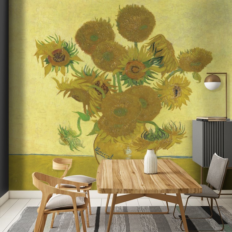 Ταπετσαρία Τοίχου Still Life - Vase with Fifteen Sunflowers