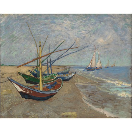 Fishing Boats on the Beach at Saintes-Maries, June 1888