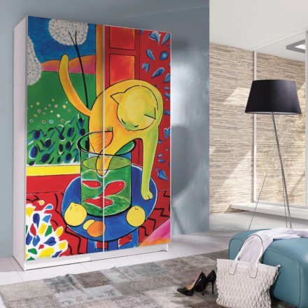 Matisse's cat and goldfish Αυτοκόλλητο Ντουλάπας