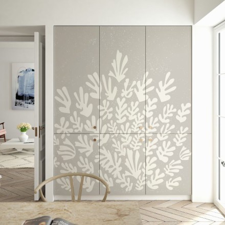 Aesthetic papiers découpés, white