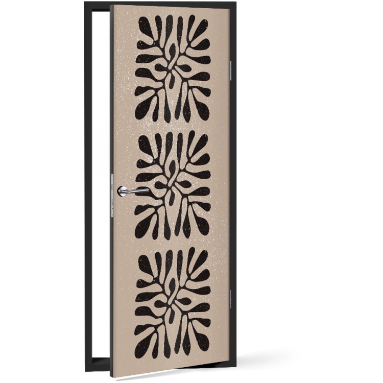 Αυτοκόλλητο Πόρτας Abstract papiers decoupes (3)