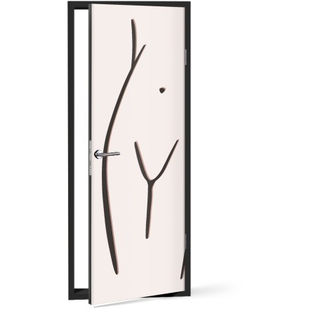 Woman's body line art Αυτοκόλλητο Πόρτας
