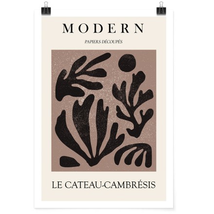 Modern papiers decoupes Πόστερ