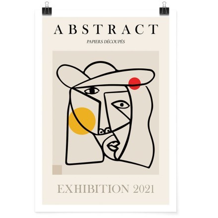 Abstract line face Πόστερ
