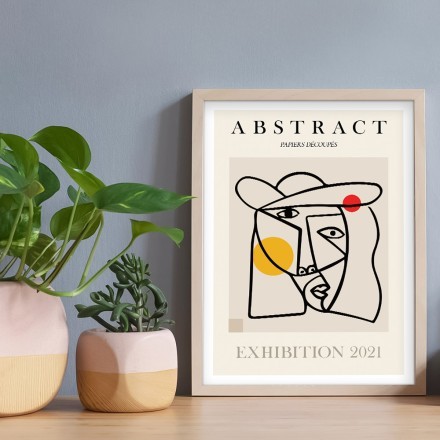 Abstract line face