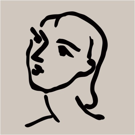 Woman One Line Art Vintage, Lithograph