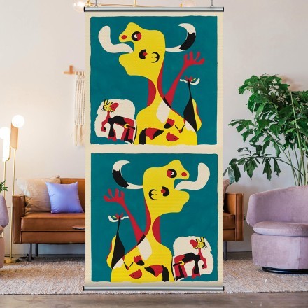 Femme et Chien devant la Lune, Pochoir Διαχωριστικό Panel