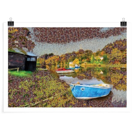 Boats on the river (1) Πόστερ