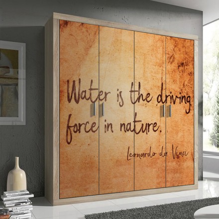 Water is the driving force in nature (1) Αυτοκόλλητο Ντουλάπας