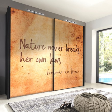 Nature never breaks her own laws, quote