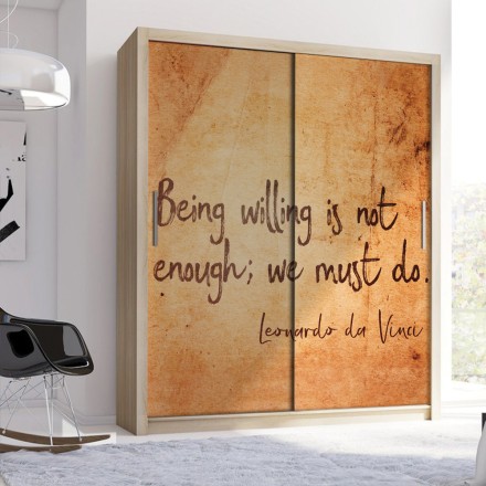 Da Vinci's Quote Αυτοκόλλητο Ντουλάπας